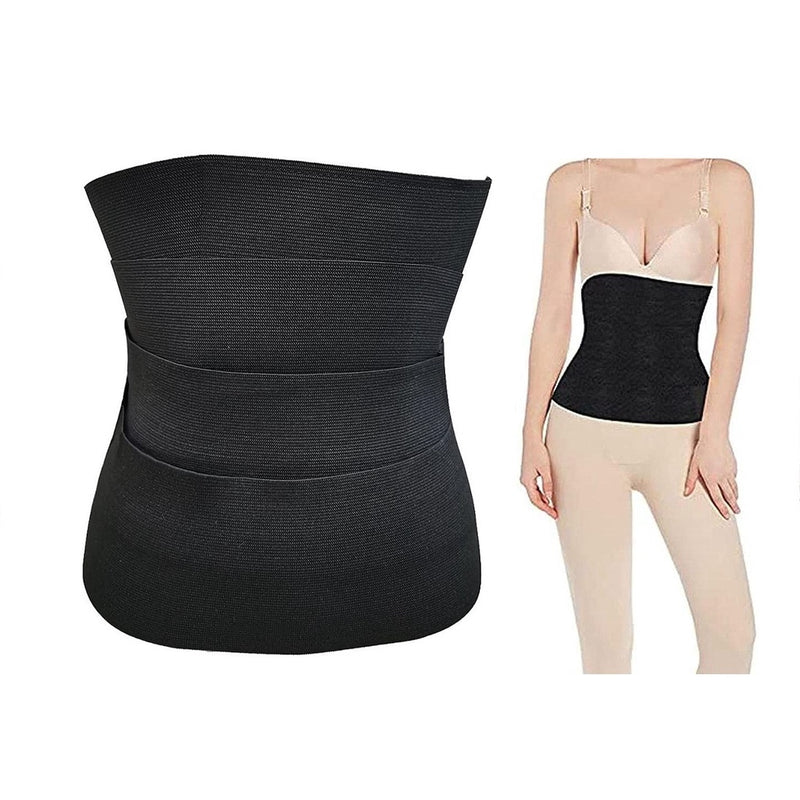 Cinta Modeladora INVISÍVEL Faixa Cintura Queima Gordura Preta Wrap Waist Trainer