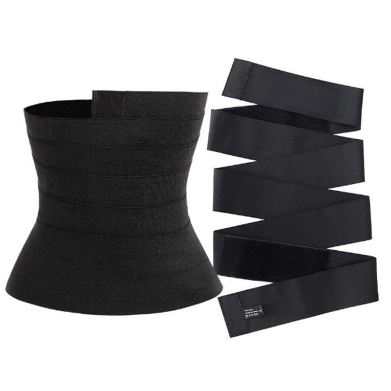 Cinta Modeladora INVISÍVEL Faixa Cintura Queima Gordura Preta Wrap Waist Trainer